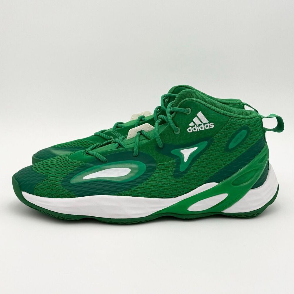 Adidas SM Exhibit A Mid Basketball Sneakers in Green White Lace Up - US Men’s Si - Picture 5 of 16